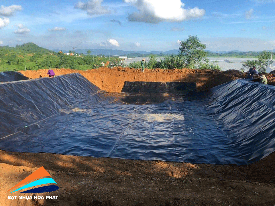 Màng HDPE lót hồ dự trữ nước ngọt ở tại An Giang